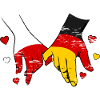 Polen_Deutschland_Flagge_Haendehalten_used