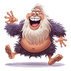 Cheerful woolly Yeti