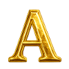 Golden A – Glossy Typography
