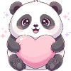 Panda Heart Friend