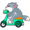 Katze Motorroller