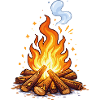Campfire Cartoon Flame