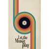 Let the Music Play Retro Vinyl Plakat