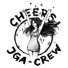 JGA: CHEERS! Dancing woman - illustration