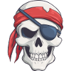 Pirate avec bandana et cache-œil