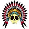 Indian Chief Skull (Farbe)