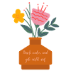 Blumenstrauß Mutspruch Vase