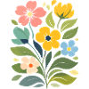 Illustrazione di fiori colorati Motivo floreale della natura