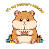 Gâteau d’anniversaire drôle de hamster