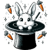 Magic bunny from the magic hat
