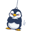 Grumpy Penguin Hanging