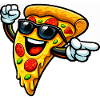 Pizza Slice Rocker with sunglasses