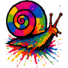 Harlequin Snail - Splatter Perma Art