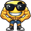 Shiny Muskel Hero emoticon