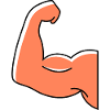 Muscle dumbbell icon