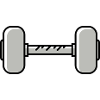 Dumbbell weights icon