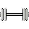 Dumbbell weights icon