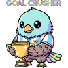 Kawaii Eagle Goal Crusher Soccer Sticker