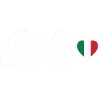 Italien-Skript mit Flaggenherz-Fan Patriotisch