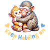 Hugging Monkeys Keep Holding On