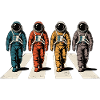 Astronaut Zebra Stripe Retro Space Astronaut