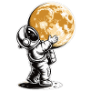 Astronaut Hugging Moon T-Shirt