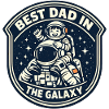 Dad Gift Astronaut Galaxy Best Dad