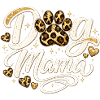 Dog Mama Golden Leopard Pattern Shirt