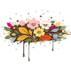 Floral Graffiti Flowers Illustration