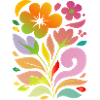 Bunte Blumen Illustration Dekoratives Motiv