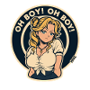 Oh Boy Circle Pinup
