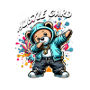 Urban Bear Hustle Graffiti Hoodie