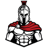 Spartan Muscular Frontal Logo Mascot Gym