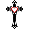 Cross Heart Symbol Faith
