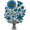 Blue Flower Bouquet