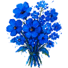 Blue Floral Bouquet Acrylic