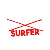 Bester Surfer-Typ Lustige Surf-Typografie