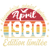1980 avril Anniversaire avril 1980