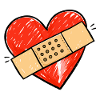 Heart with bandage
