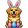 Golden Retriever Goldie Easter Bunny Ears