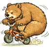 Bear on bicycle frenzy