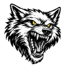 Angry Wolf Head – Aggressive Wolf Design
