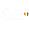India Script with Flag Heart Patriotic
