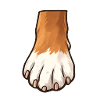 Brown White Dog Paw Design