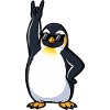 Cool Penguin Musician Guitarist Rock'n'Roll Party