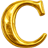 Gold C Monogram Design