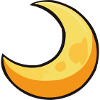 Moon in warm yellow