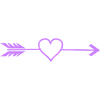 Heart Arrow in Purple