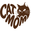 Cat Mom Katzenmama Retro-Typo