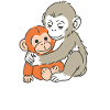 Keep Holding On Monkey Hug